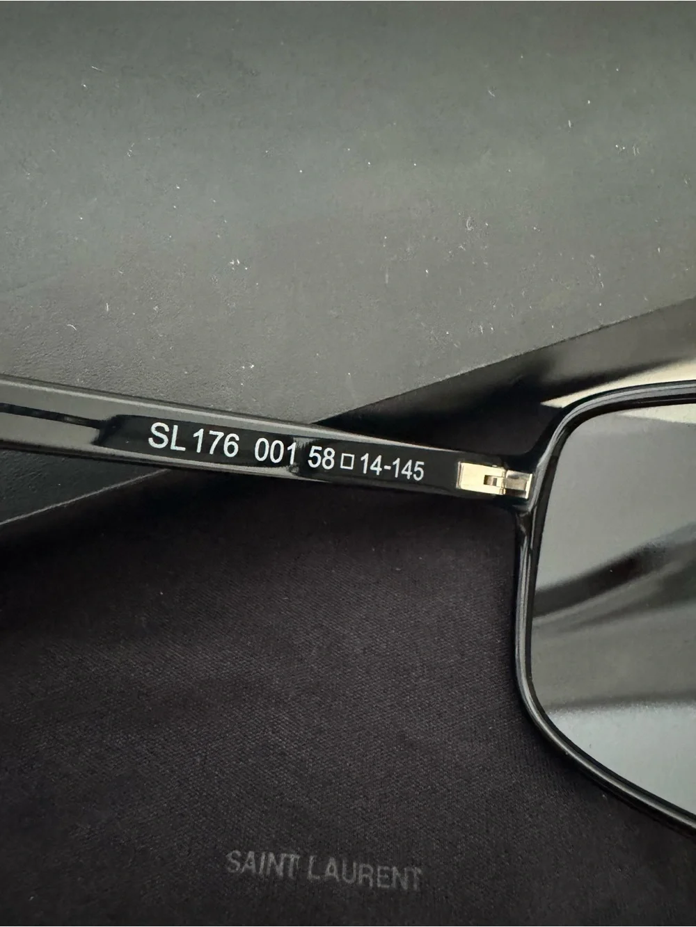 Saint Laurent Black Sunglasses Temple Arm with White Logo